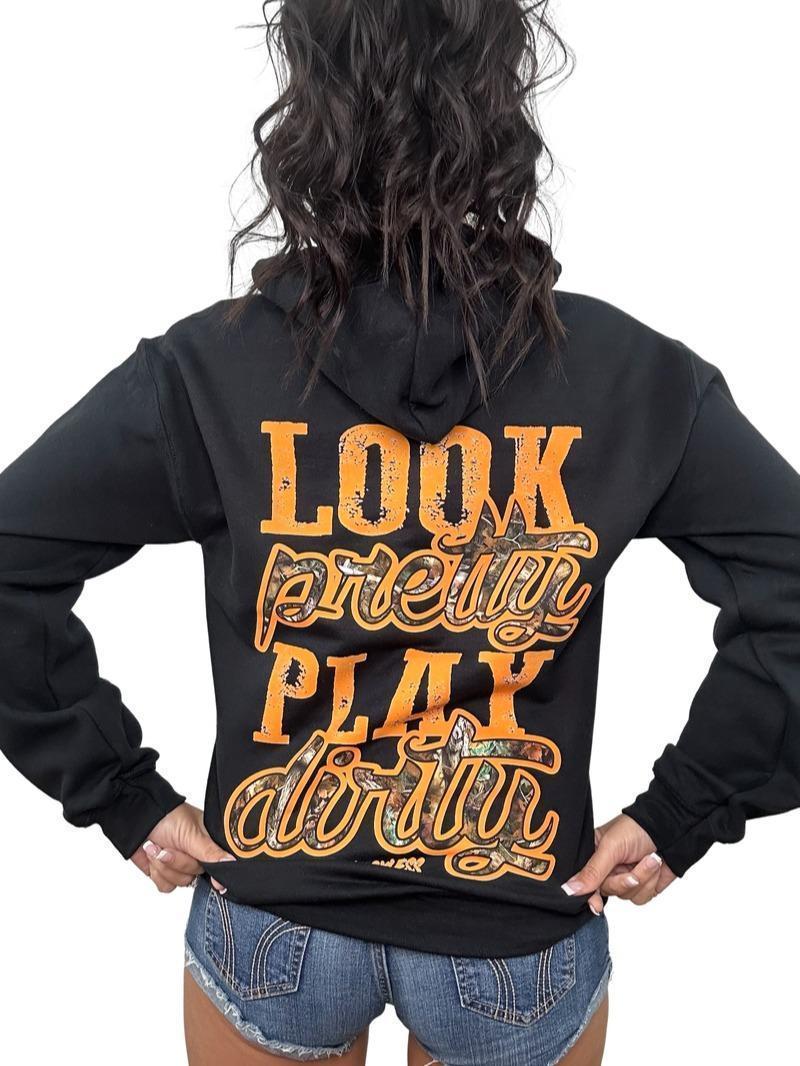Look Pretty Play Dirty Hoodie | Hunting Edition, Trending Shirt 25, Gift For Women-Men.