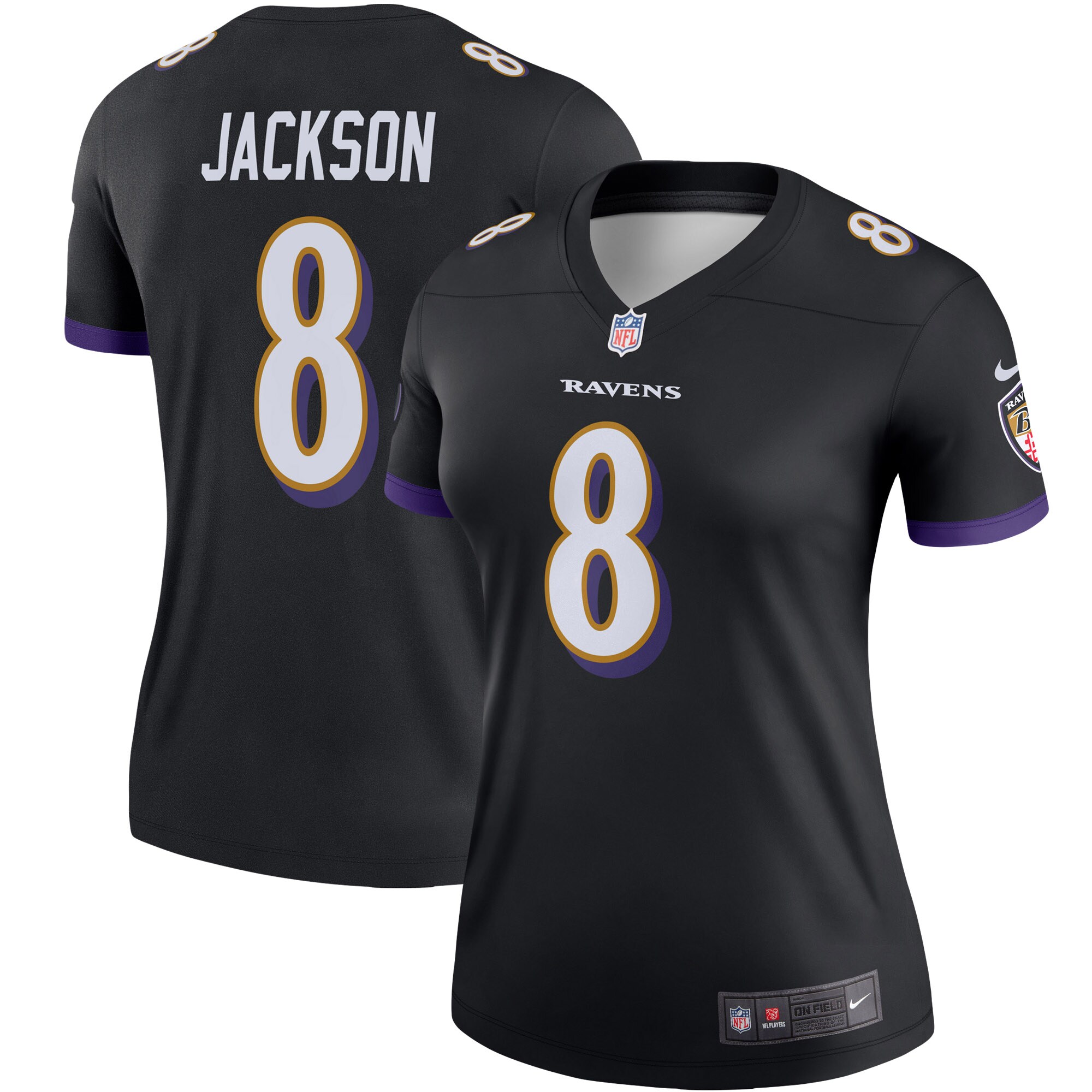 Lamar Jackson Baltimore Ravens Women's Legend Team Jersey – Black