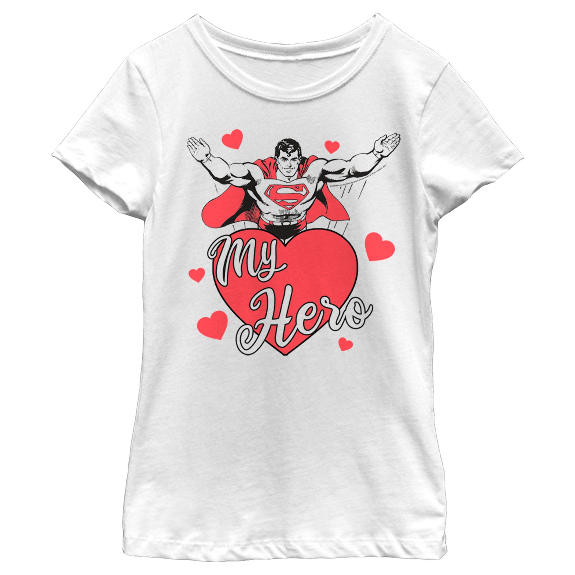 Girl’S Superman Valentine’S Day My Hero T-Shirt