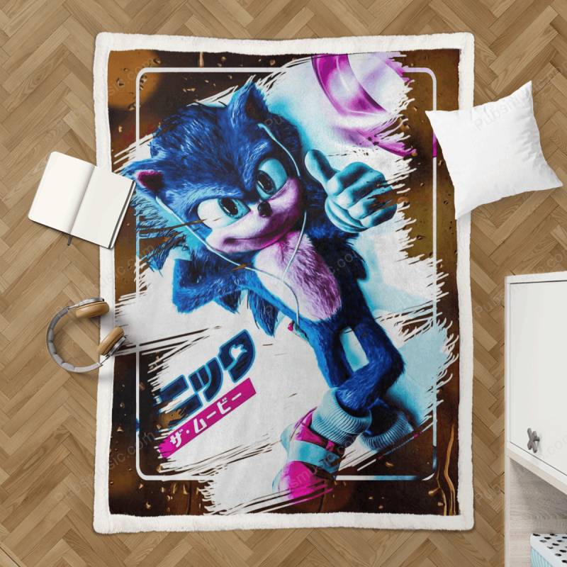 Sonic The Hedgehog – Movies 27 Sherpa Fleece Blanket