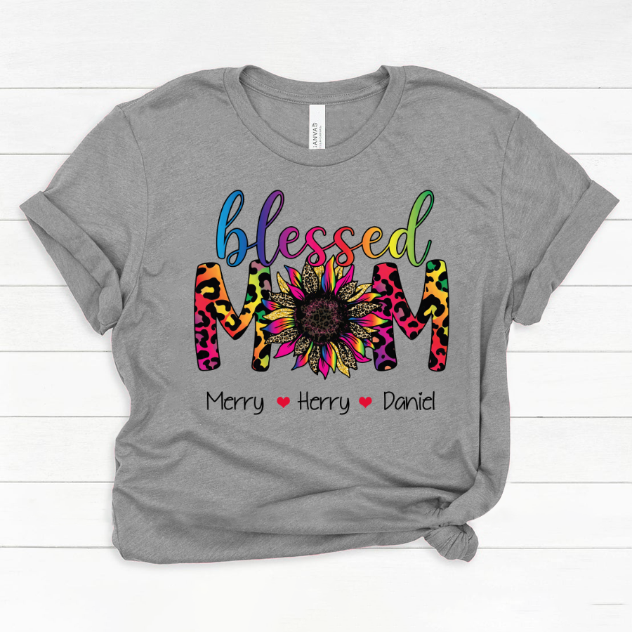 Personalized Mom Shirt, Blessed Mom With Kids, Mother’S Day Shirt, Mother’S Day Gift For Mom, Grandma, Mimi, Nana Classic Canvas