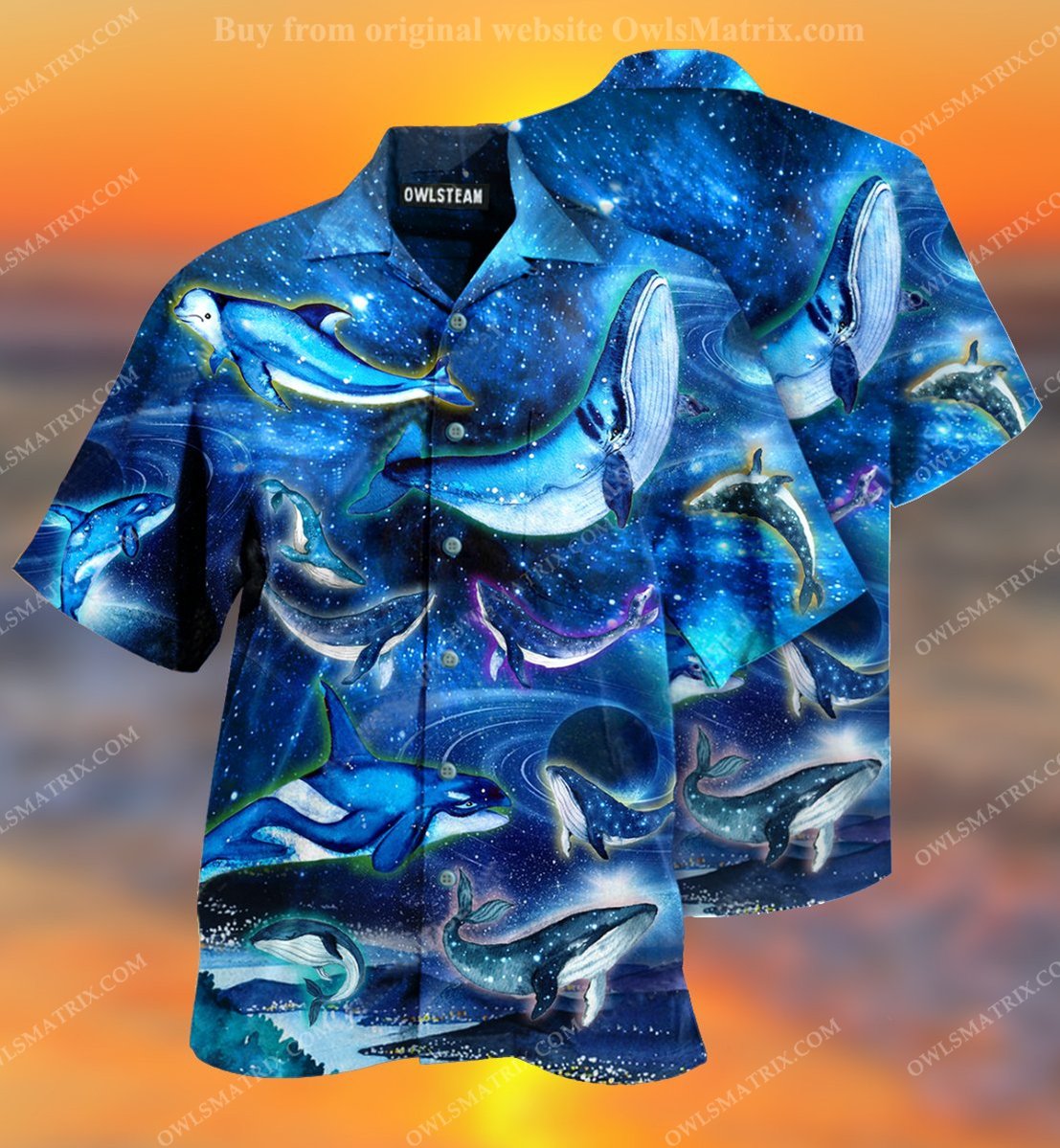 Cosmic Whale in Fantasy Space Limited Edition – Hawaiian Shirt