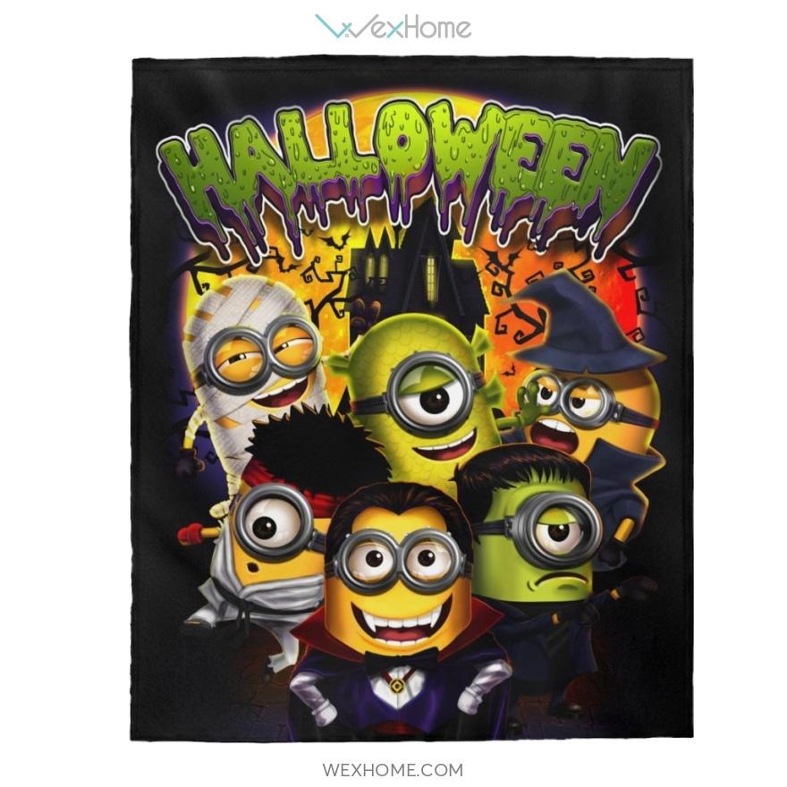 Minion Cartoon Emotion Funny Velveteen Plush Blanket Amazing Gift W1111