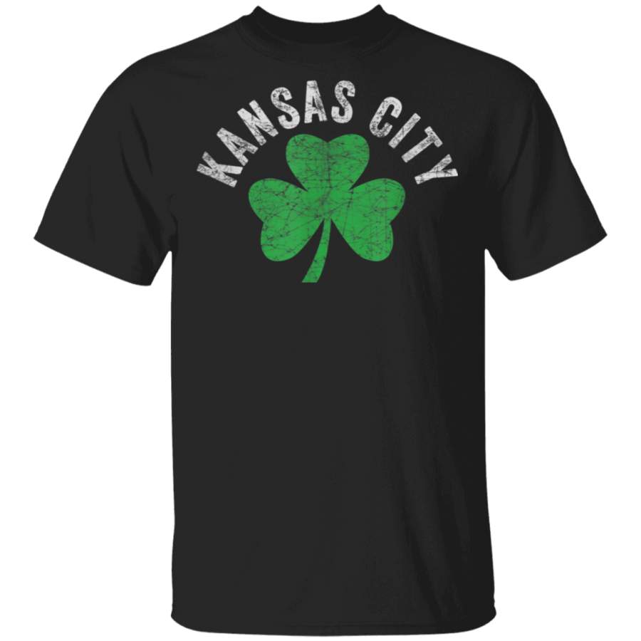 KC Irish Clover Kansas City Ireland Vintage Kc Lucky Green TShirt