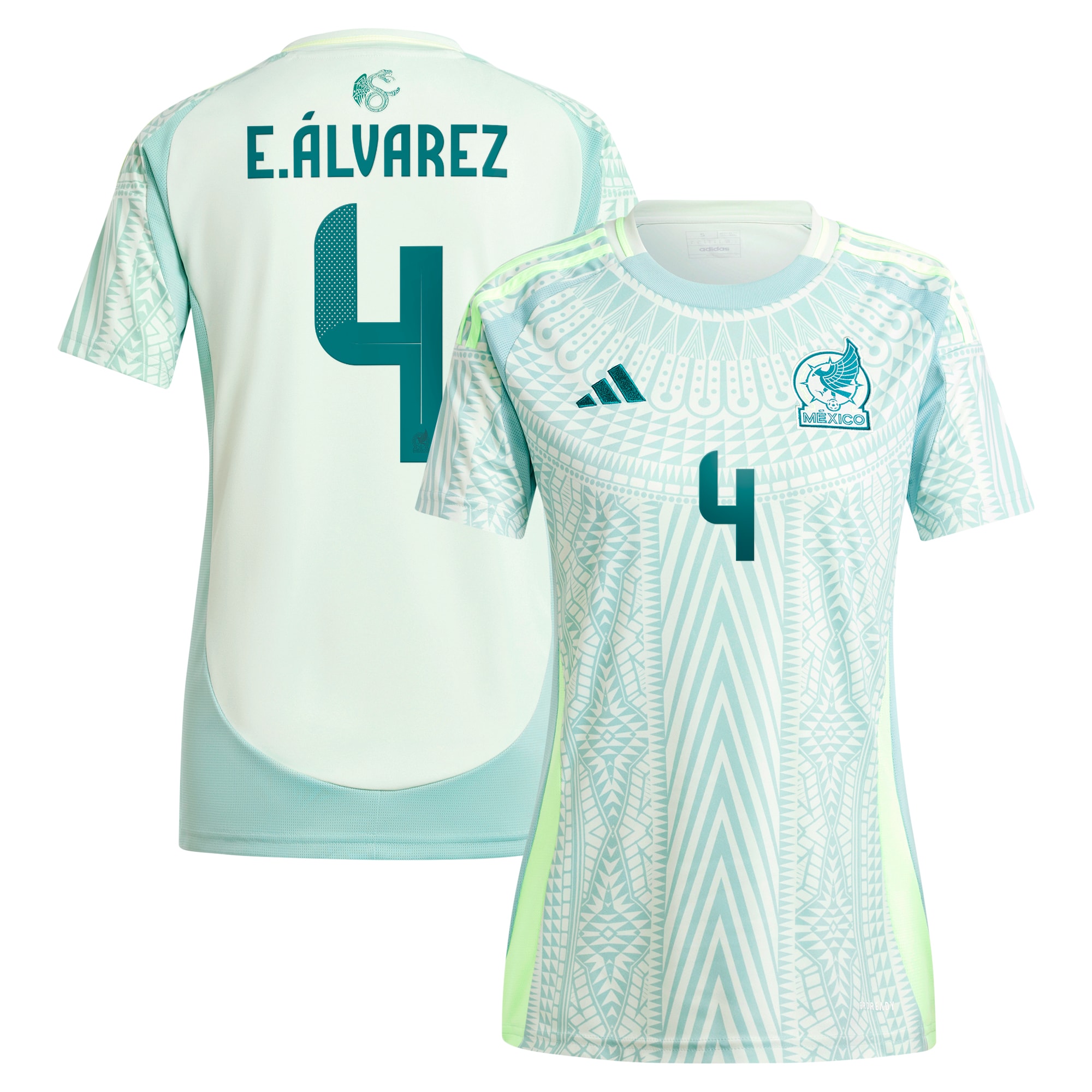 Edson Alvarez Mexico National Team Women's 2024 Away Replica Player Jersey – Green