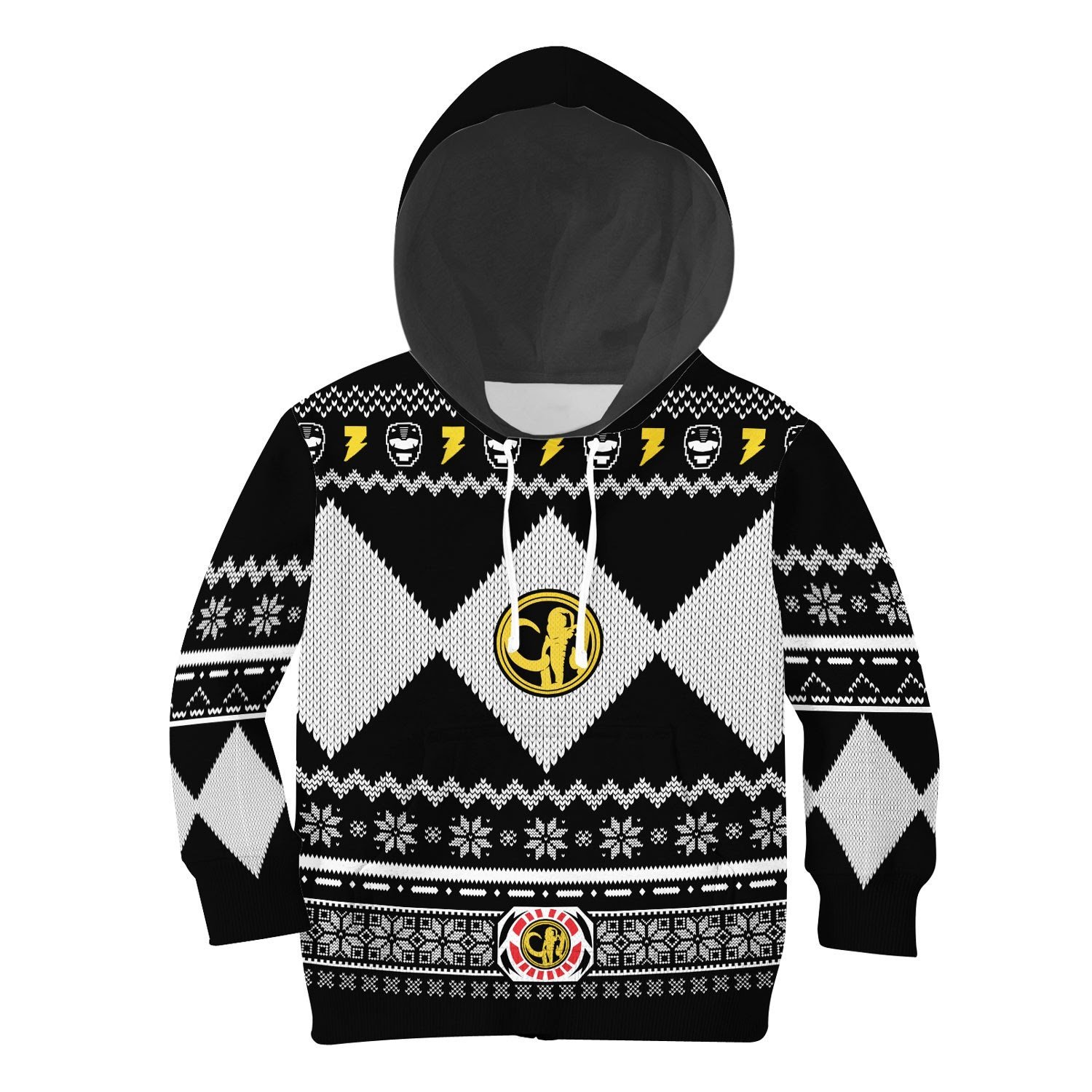 Gearhomies 3D Kid Tops Pullover Sweatshirt Black Power Rangers