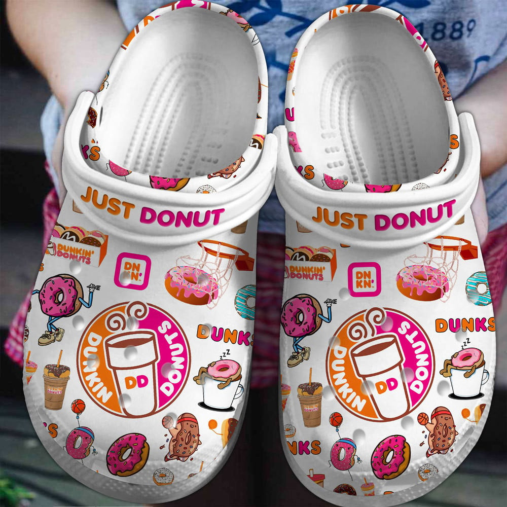 Dunkin Donuts Crocs Crocband Clogs Shoes For Men Women and Kids