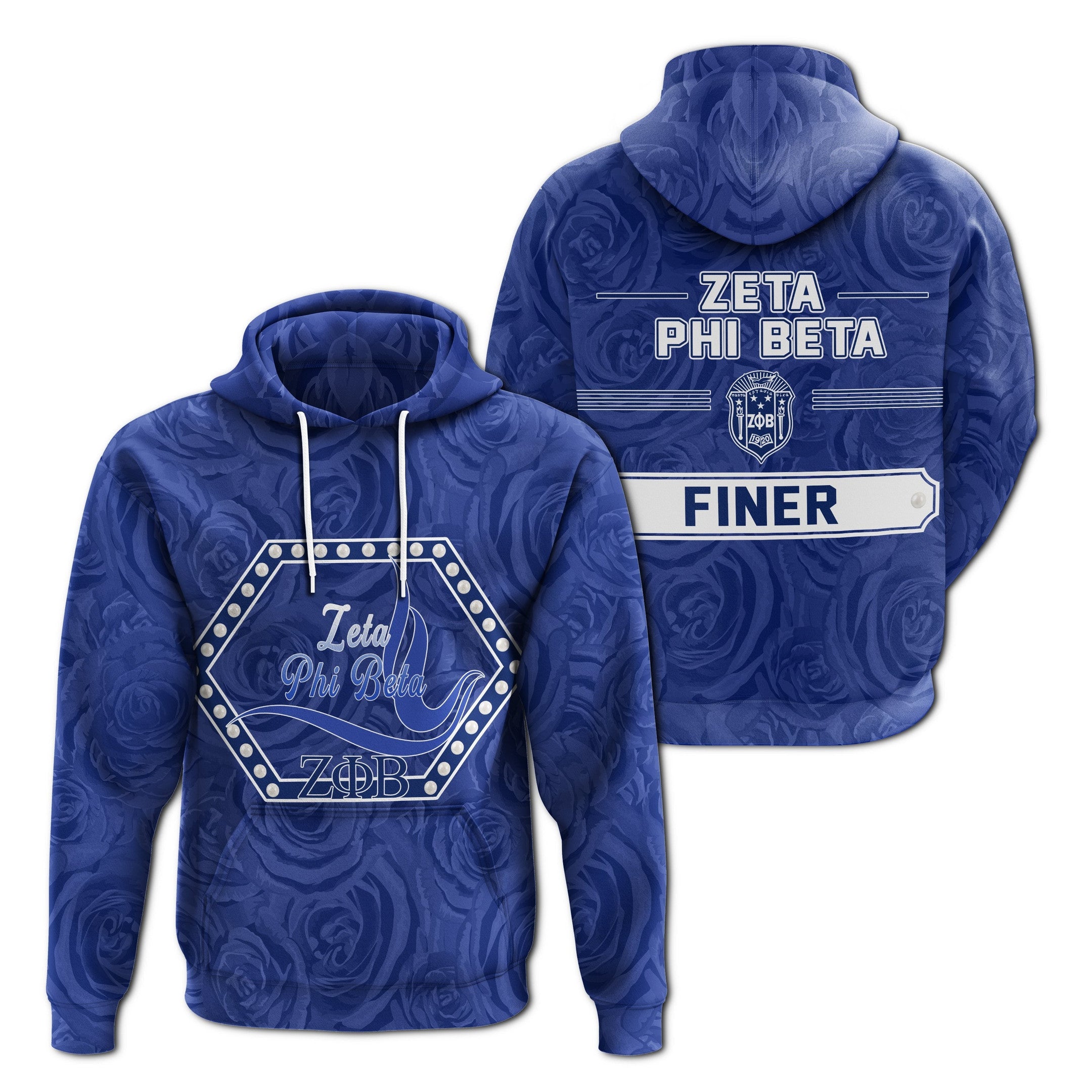 Sorority Hoodie – Zeta Phi Beta Rose Peals Pullover Hoodie