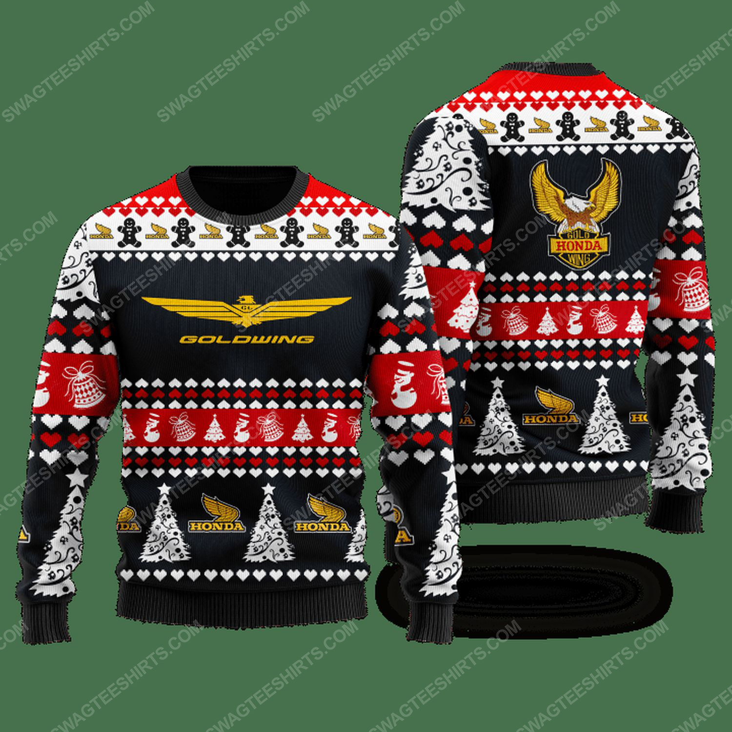 [Special Edition] Honda Gold Wing Racing Ugly Christmas Sweater – Maria