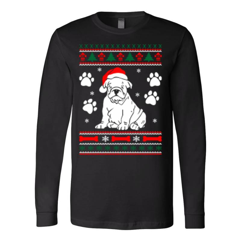 Bulldog Dog Ugly Christmas Sweater Xmas