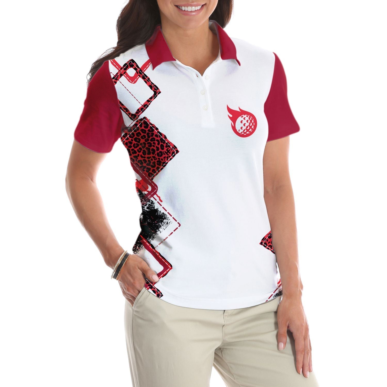 Par Then Bar Golf Short Sleeve Women Polo Shirt Coolspod