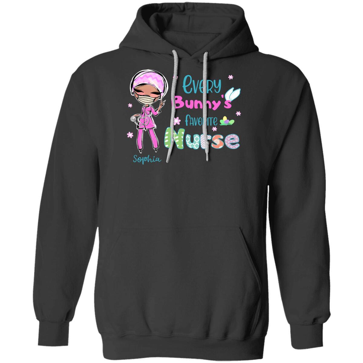 Custom Every Bunny’s Favorite Nurse Front Printed T-Shirt