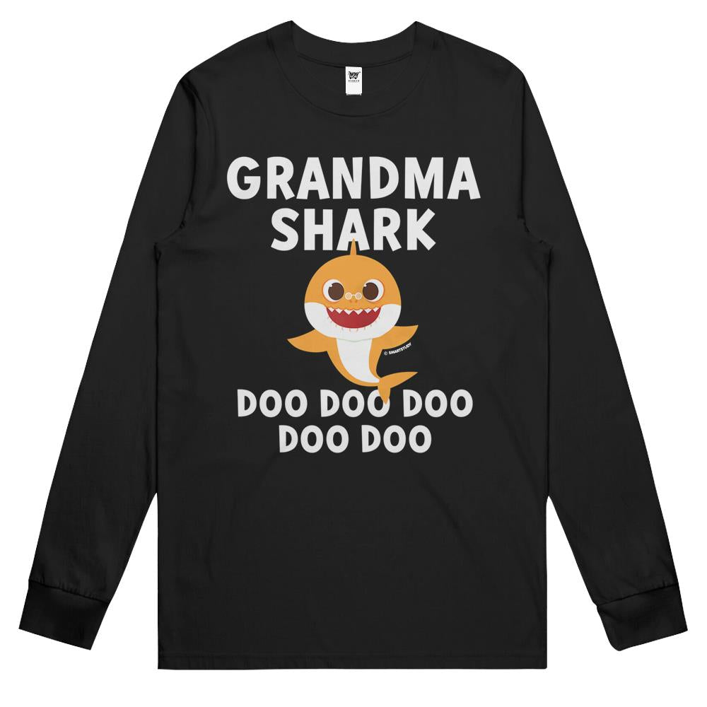 Womens Pinkfong Grandma Shark Official Long Sleeve T Shirts