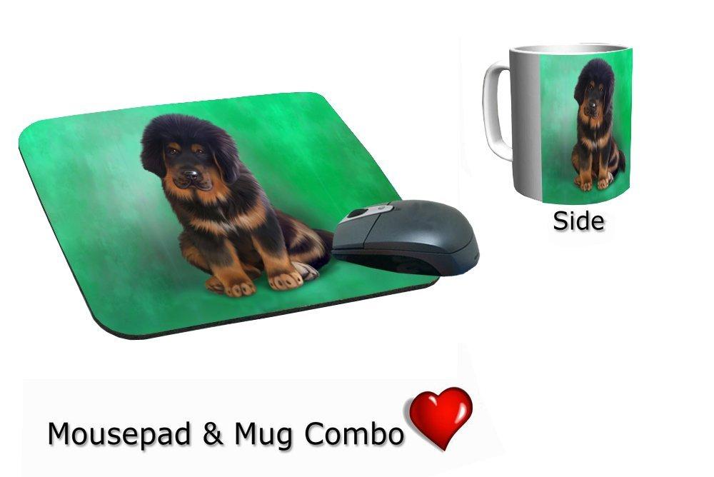 Tibetan Mastiff Puppy Dog Mug & Mousepad Combo Gift Set