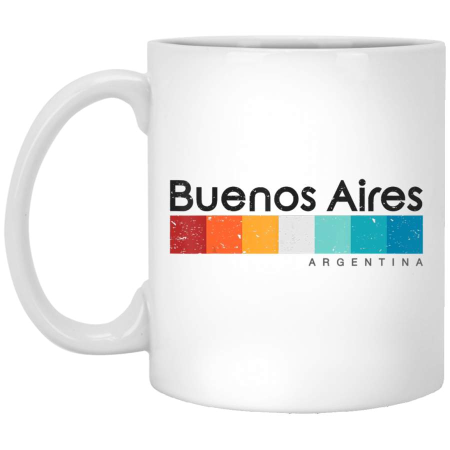 Vintage Buenos Aires Argentina 1980s Retro Design Coffee Mug