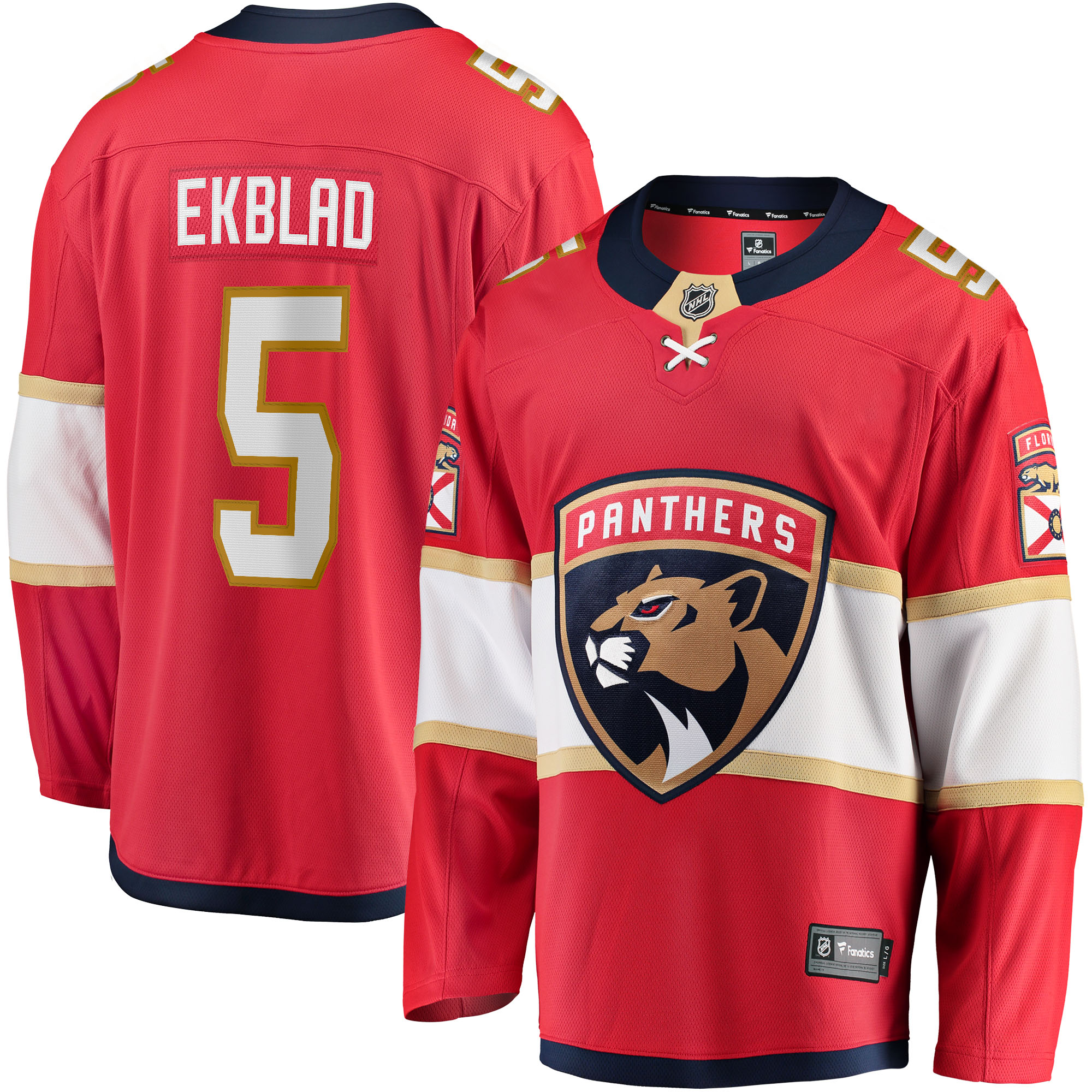 Men's Florida Panthers Aaron Ekblad Red Home Team Breakaway Player Jersey