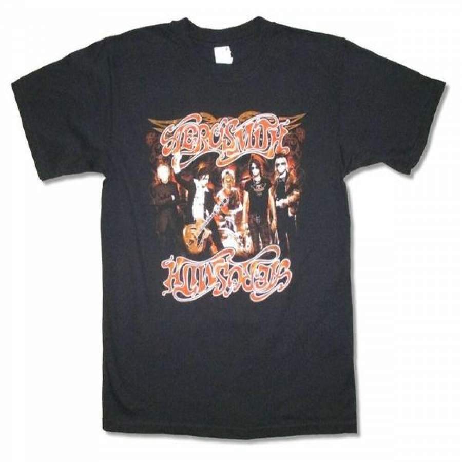 Aerosmith Hot Rocks 2007 Mens T Shirt Adult Band Merch