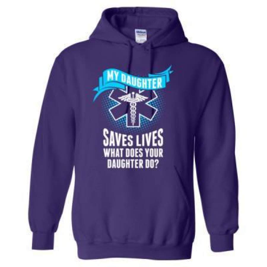 AGR My Daughter Saves Lives Your Daughter Do Nurse – Heavy Blend™ Hooded Sweatshirt