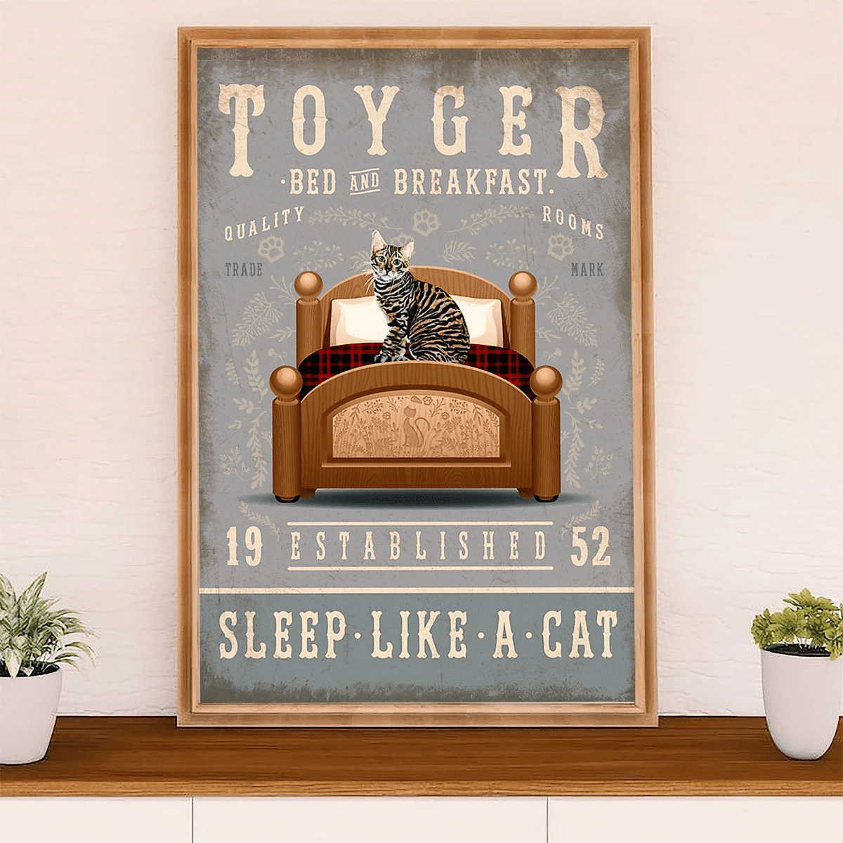 Toyger In Bed Home Decor Poster Canvas – Gift For Cat Lover Evg82483