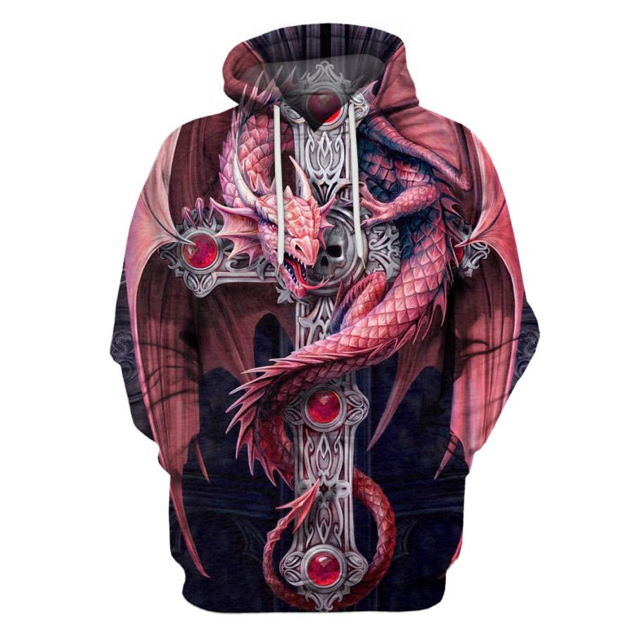 3D AOP Red Dragon Shirt