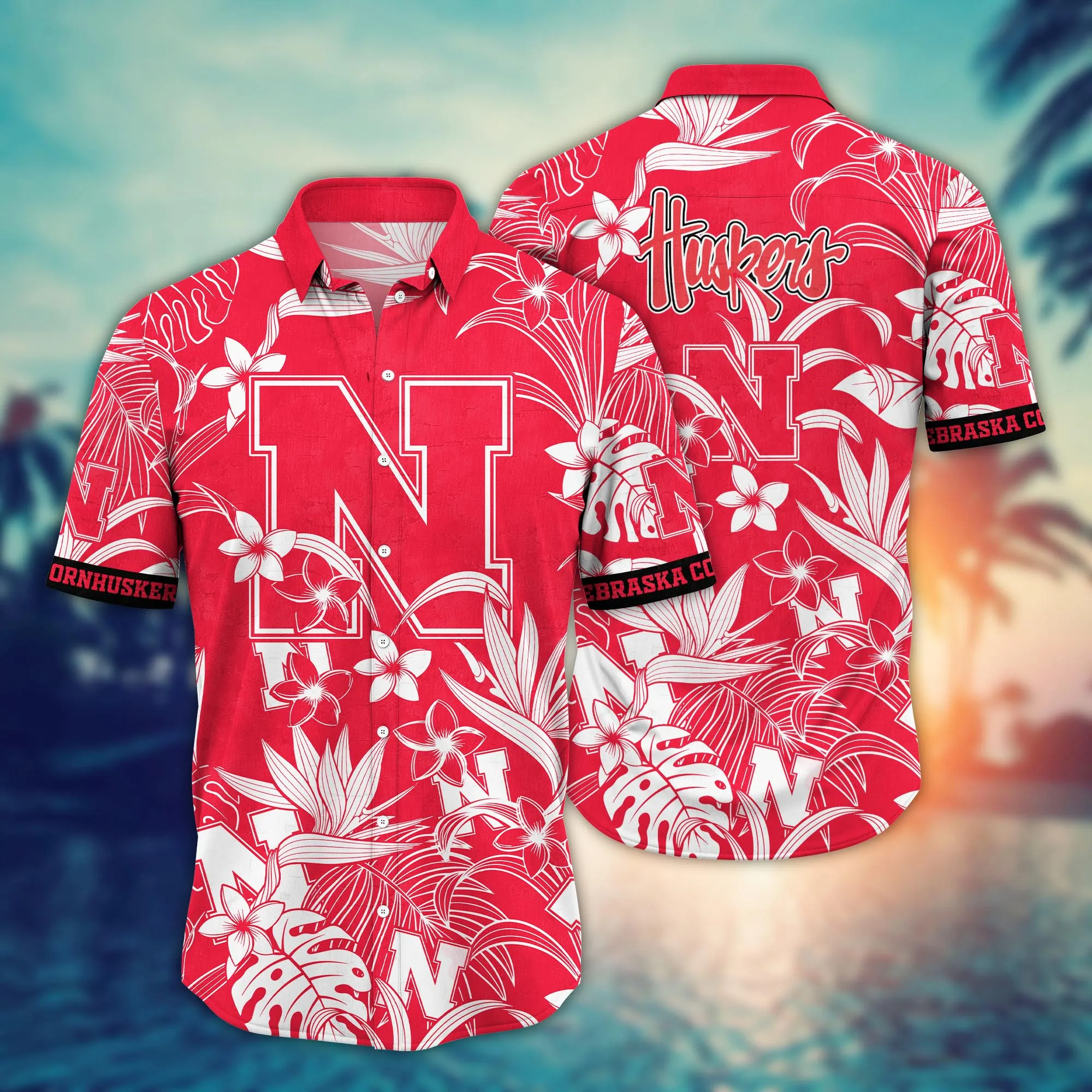 Nebraska Cornhuskers NCCA Hawaiian Shirt Swimsuitstime Aloha Shirt