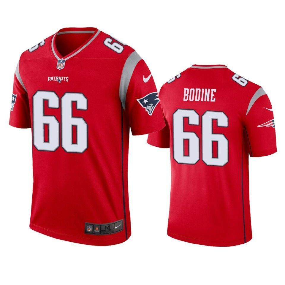 New England Patriots Russell Bodine Red Inverted Legend 3D Jersey