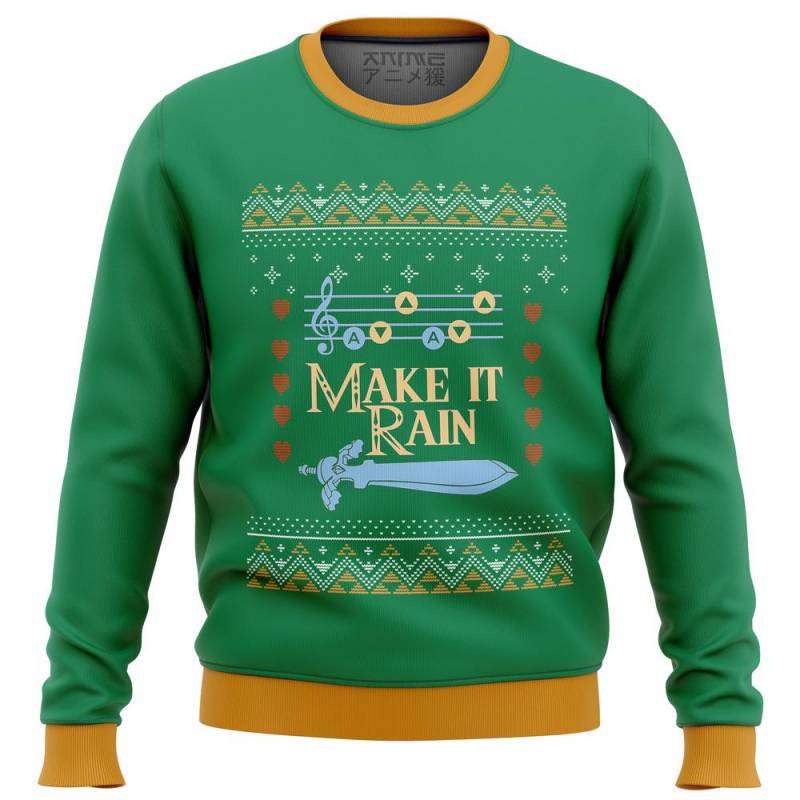 zelda make it rain Premium Ugly Christmas Sweater