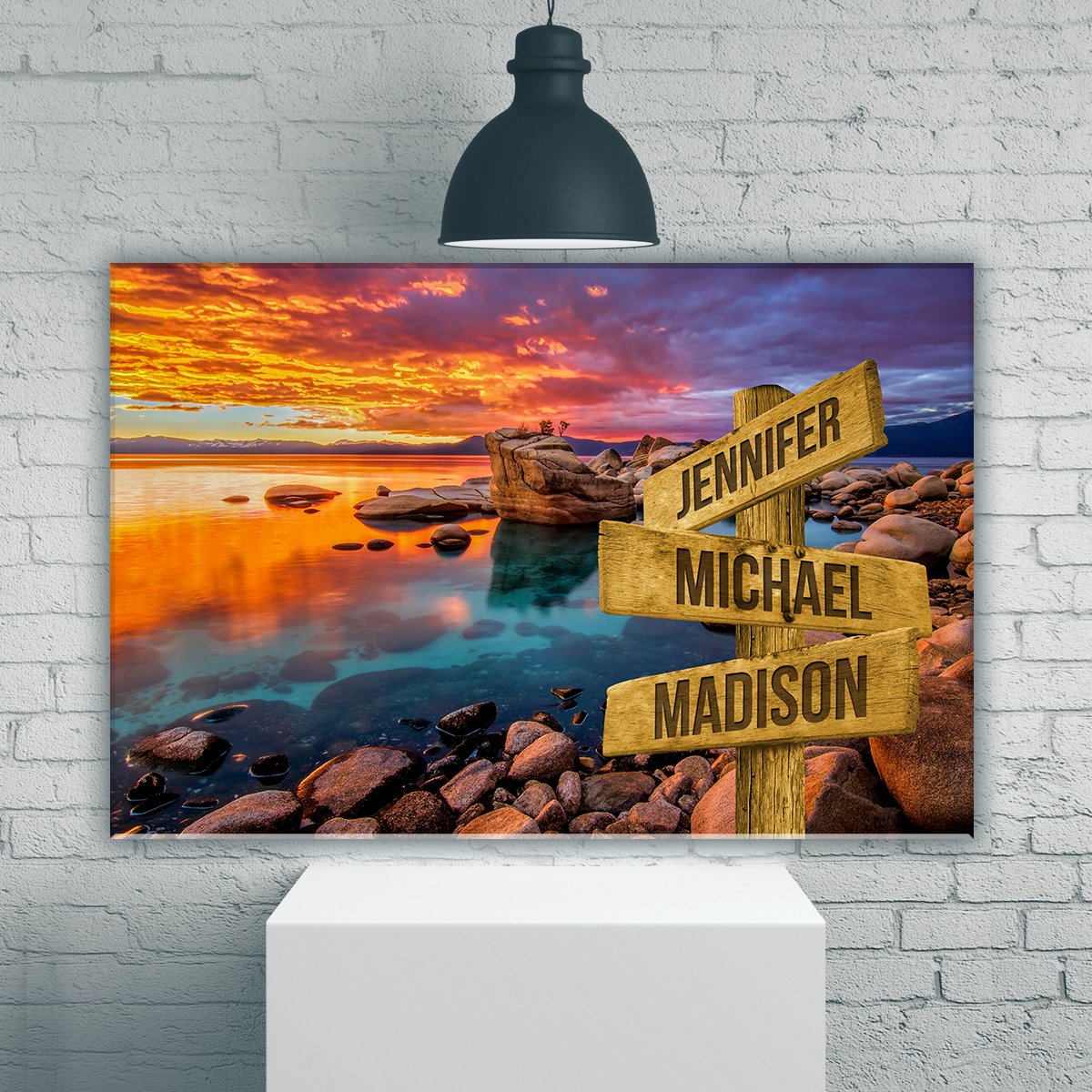 Candy Skies Color Multi-Names Premium Personalized Canvas, Canvas Poster Wall Art, Poster Print, Canvas Print Wall Decor