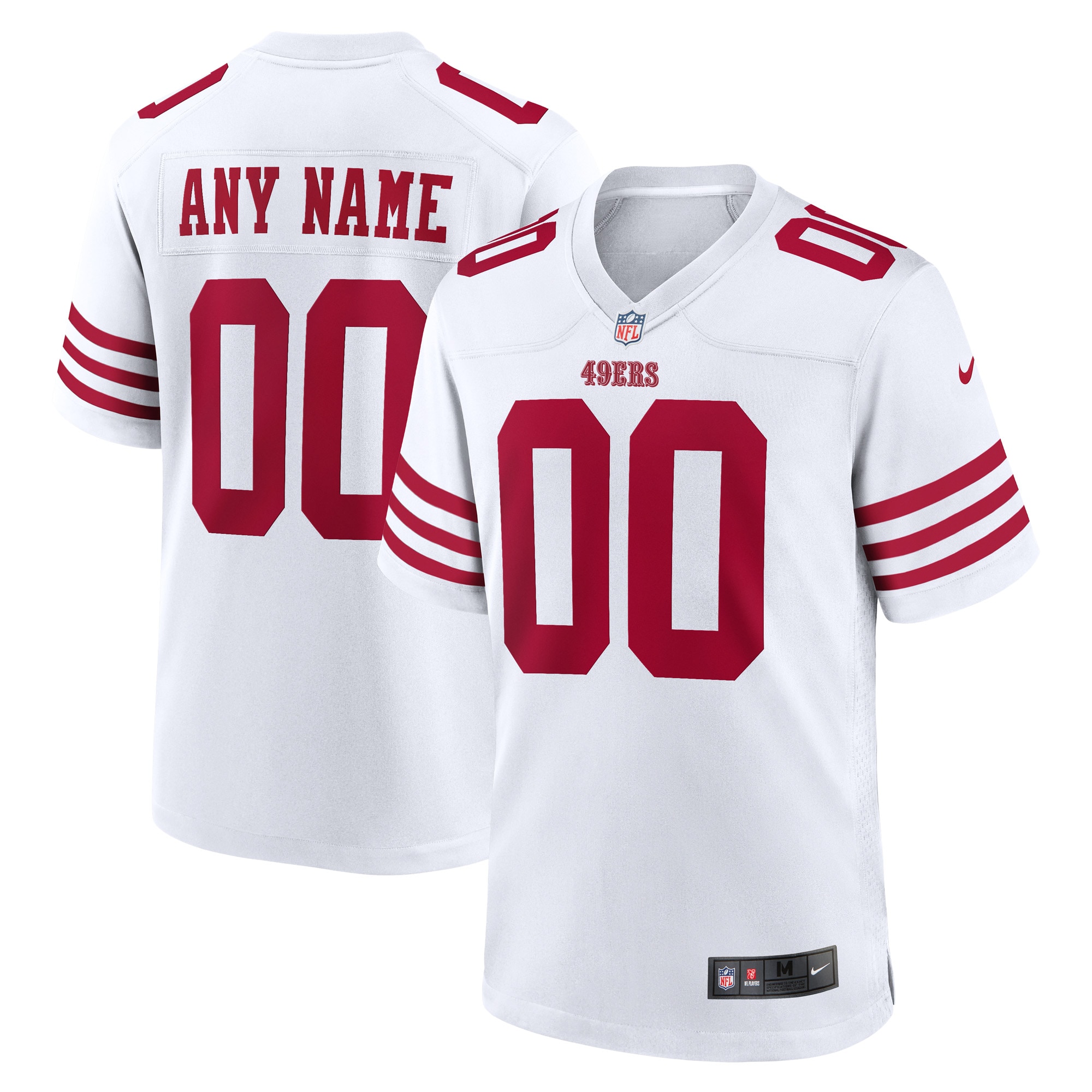 Men’s San Francisco 49ers White Game Custom Player Jersey