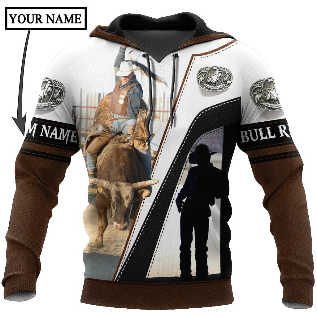 Personalized Bull Riding Unisex Hoodie Ride The Bull Hoodie For Cowboy