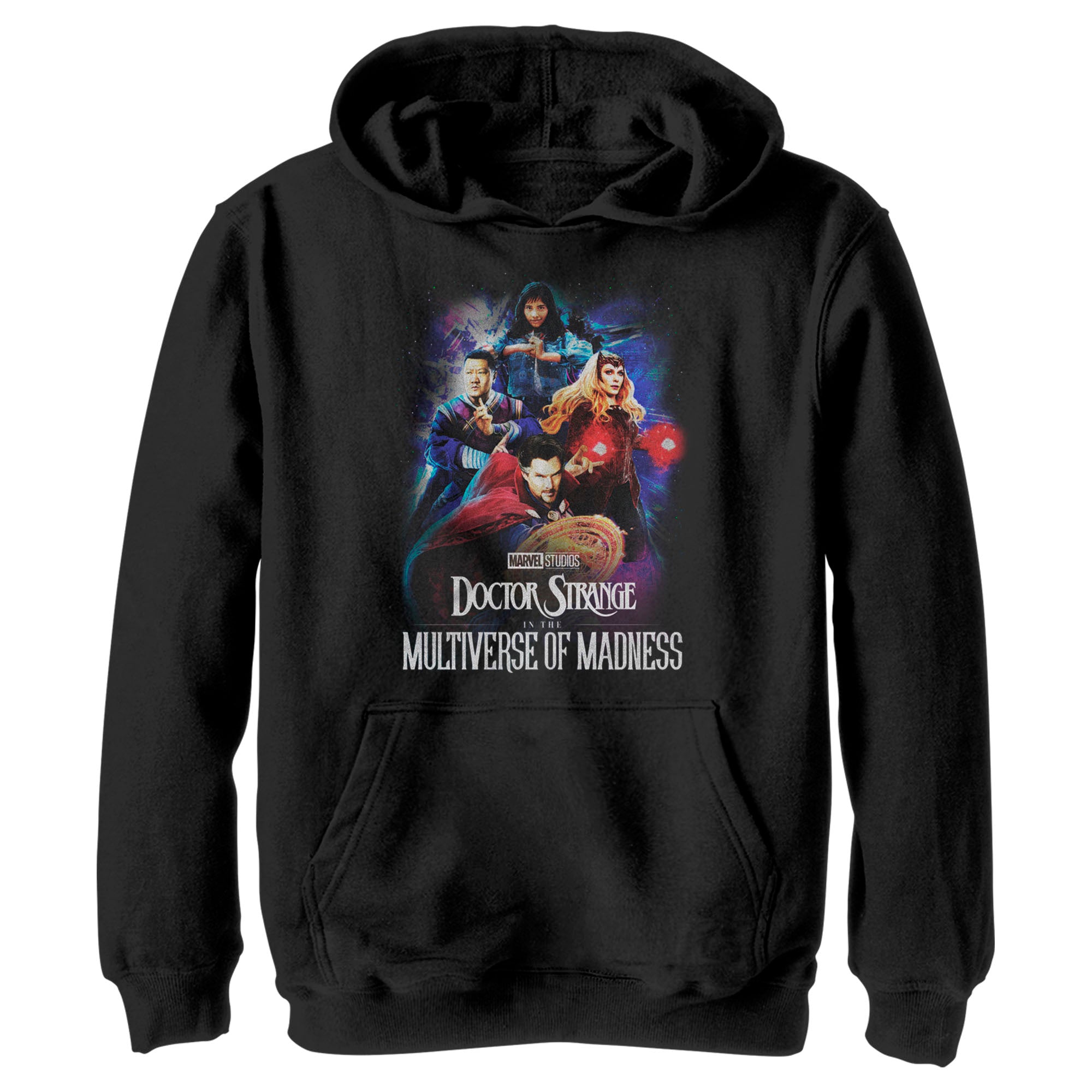 Boy’S Marvel Doctor Strange In The Multiverse Of Madness Distressed Group Shot Pull Over Hoodie