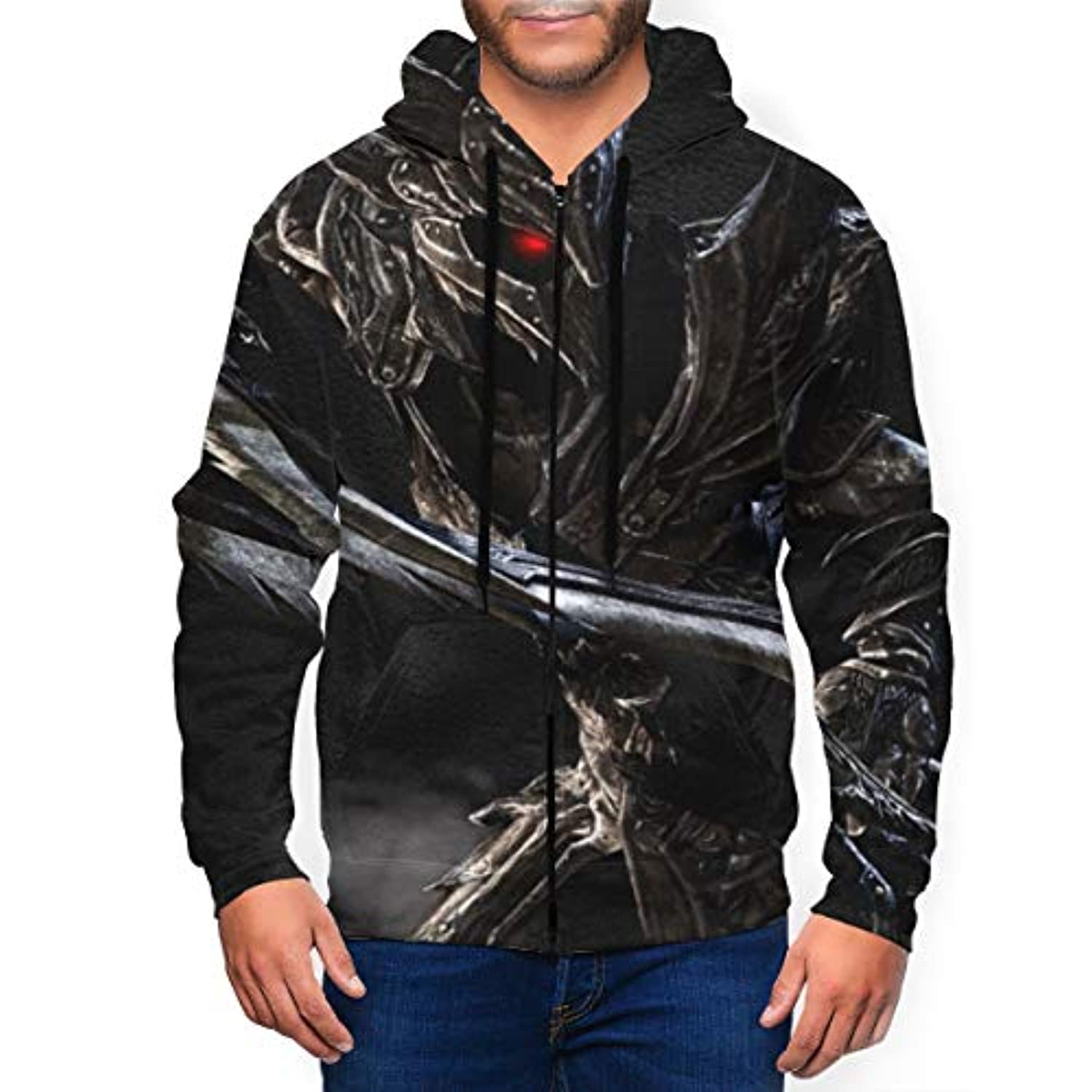 THE ELDER SCROLLS Hoodies – Skyrim Hoodie Black 3D Print Zip Up Drawstring Hoodie