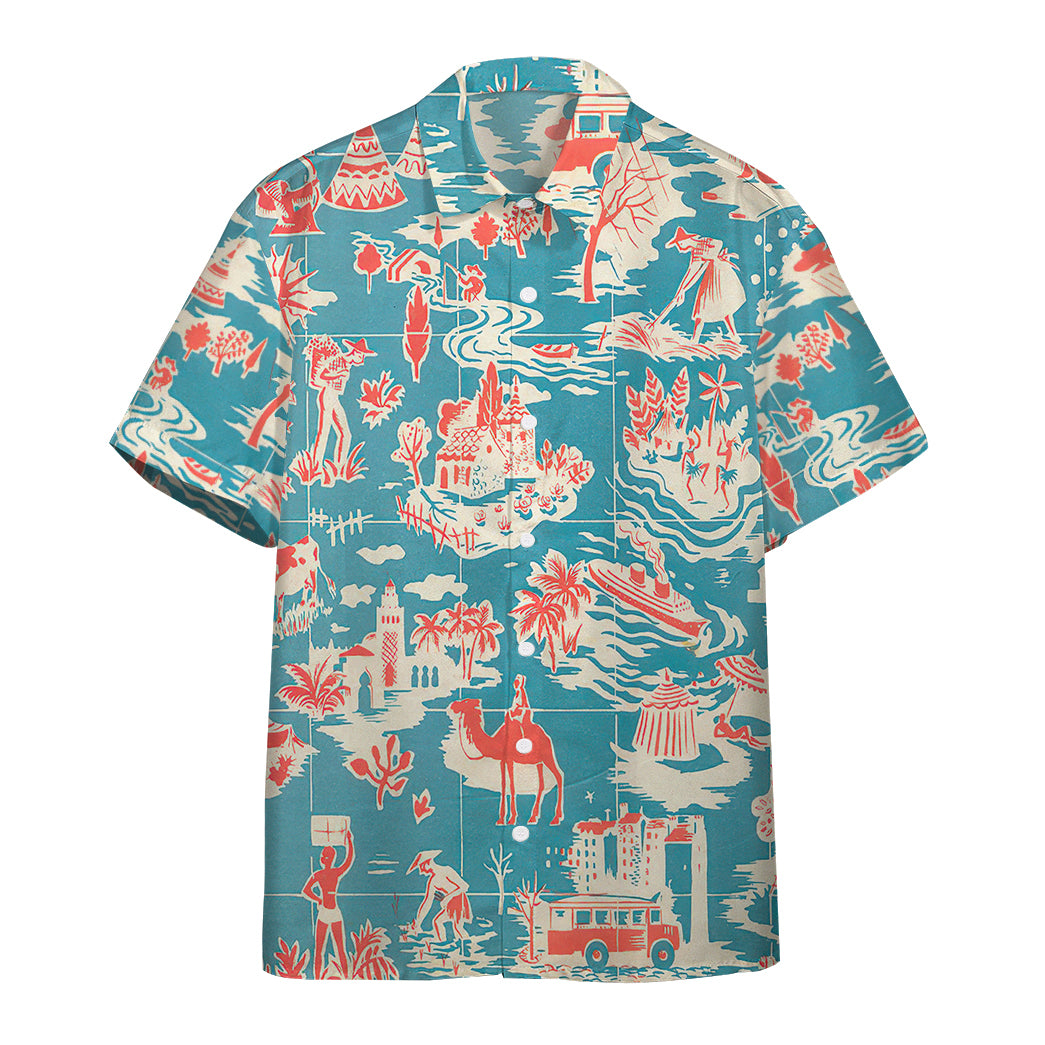 Gearhumans Lets Discover World Hawaiian Shirt Ha102416