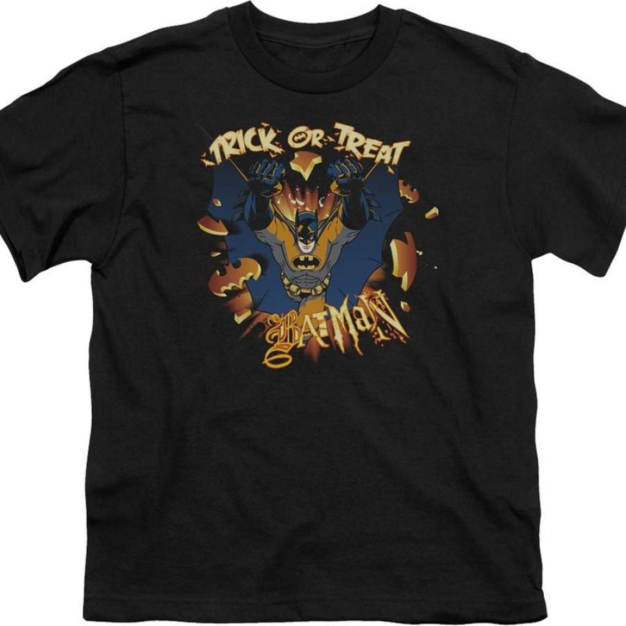 Youth Trick Or Treat Batman Shirt