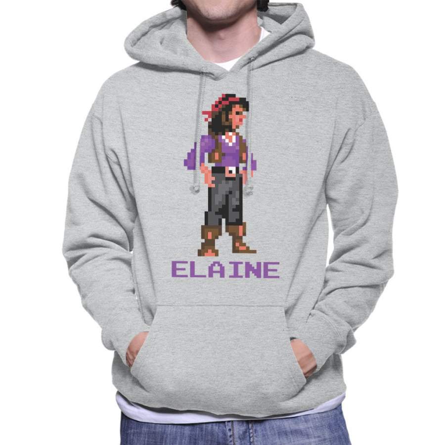 Elaine Marley Pixel Character Monkey Island Men’s Hooded Sweatshirt