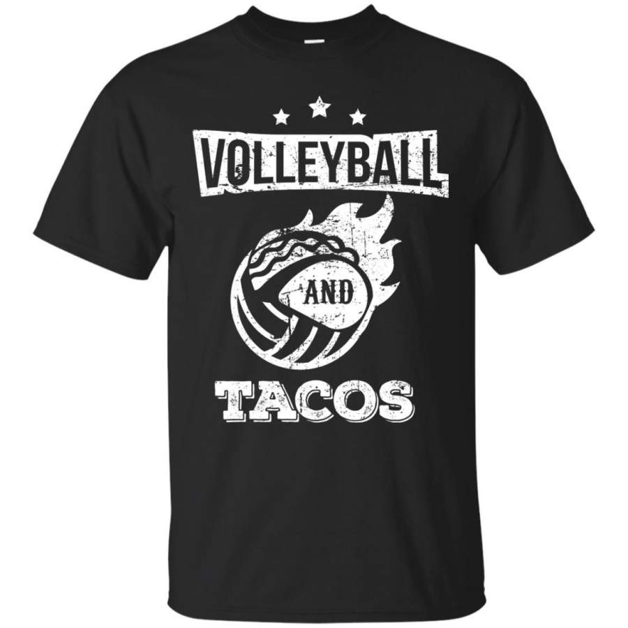 Volleyball Tee- And Tacos Game Playing Food T-Shirt