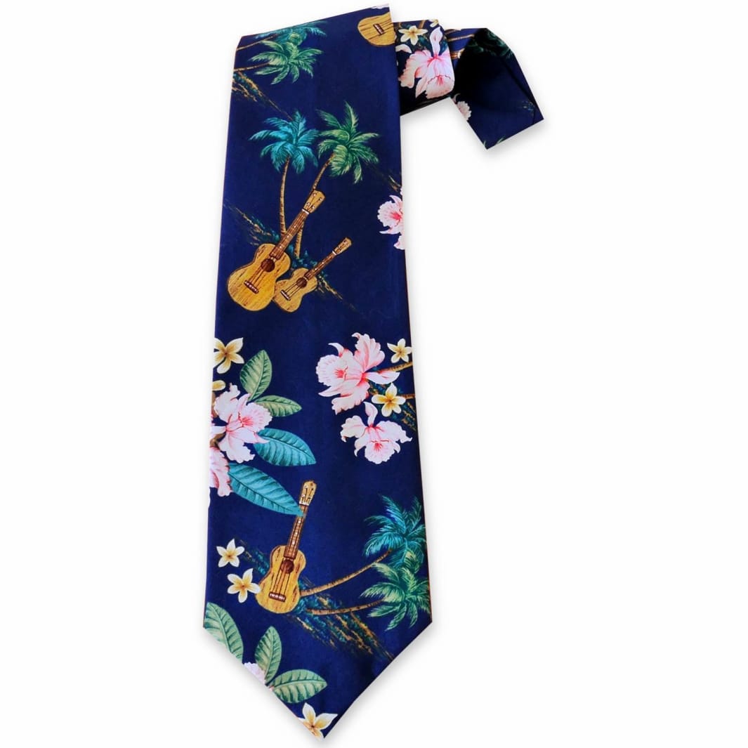 Ukulele Blue Hawaii Necktie Ha84665