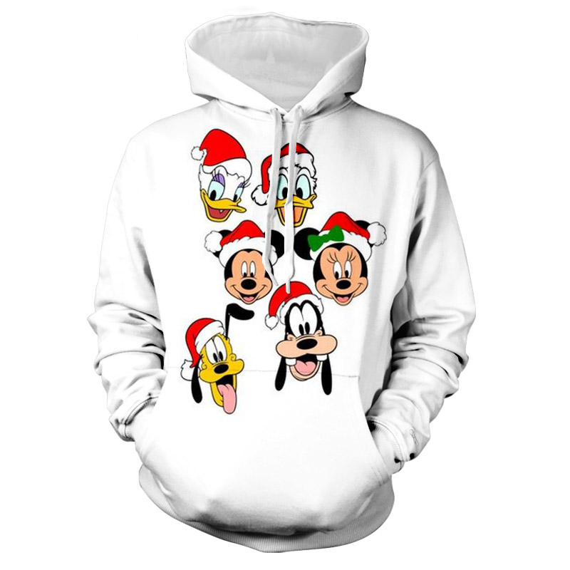 2022 Fall Merry Christmas Disney Brand Mickey and Minnie Anime Hoodie New Fashion Girls Sweaters Men’s and Women’s Streetwear alx