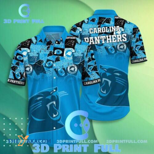 Carolina Panthers Logos Great Gift Short Sleeve Hawaii Shirt Ha97802