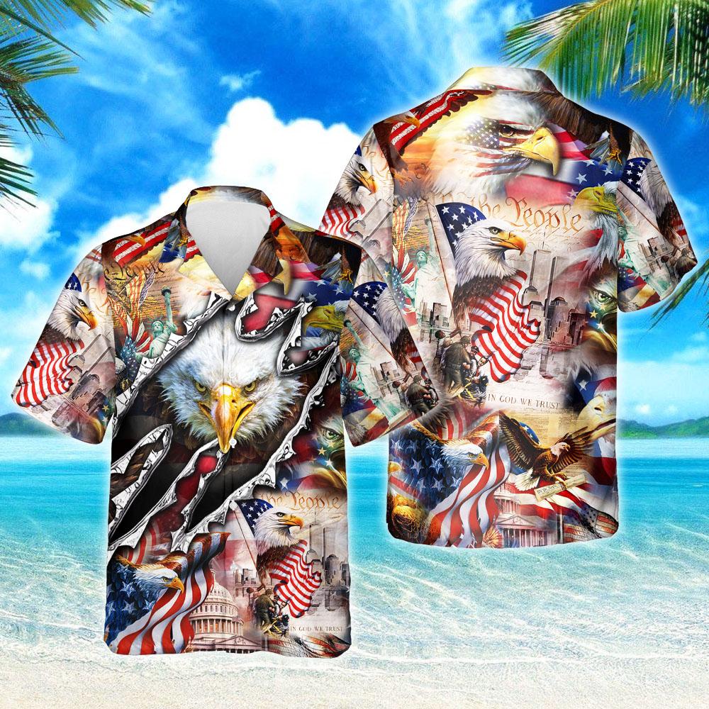 Patriotic Eagle Hawaii Shirt Ha108299