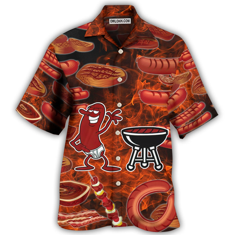 Food Sausage It’S Not A Party – Hawaiian Shirt – Owl Ohh