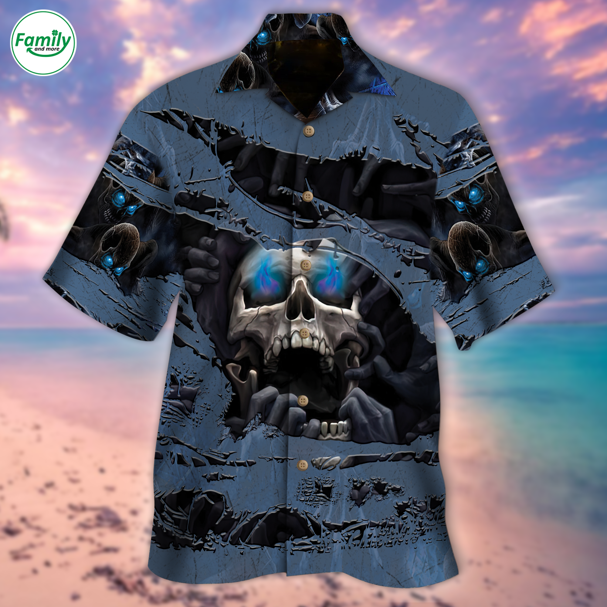 Smoky Dark Skull Hawaii Lover Hawaii Shirt For Men Women Ha101178