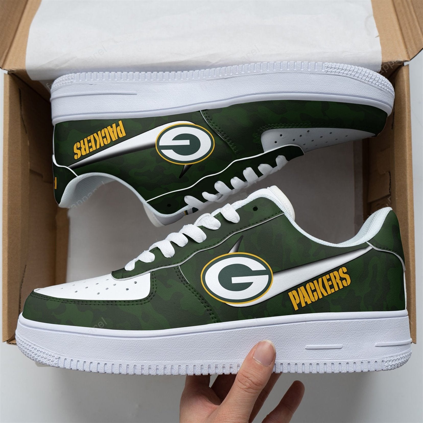 Green Bay Packers Team Air Sneakers 72Rb-Naf