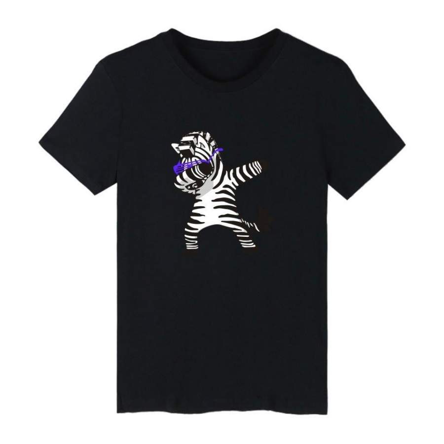 13.87 Mens T Shirts Fashion Fitness Cotton T Shirt Hip Hop Men Summer Loose Short Sleeve Clothes Funny T Shirts Animal Zebra