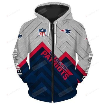 New England Patriots 3D All Over Print Hoodie, Zip-Up Hoodie