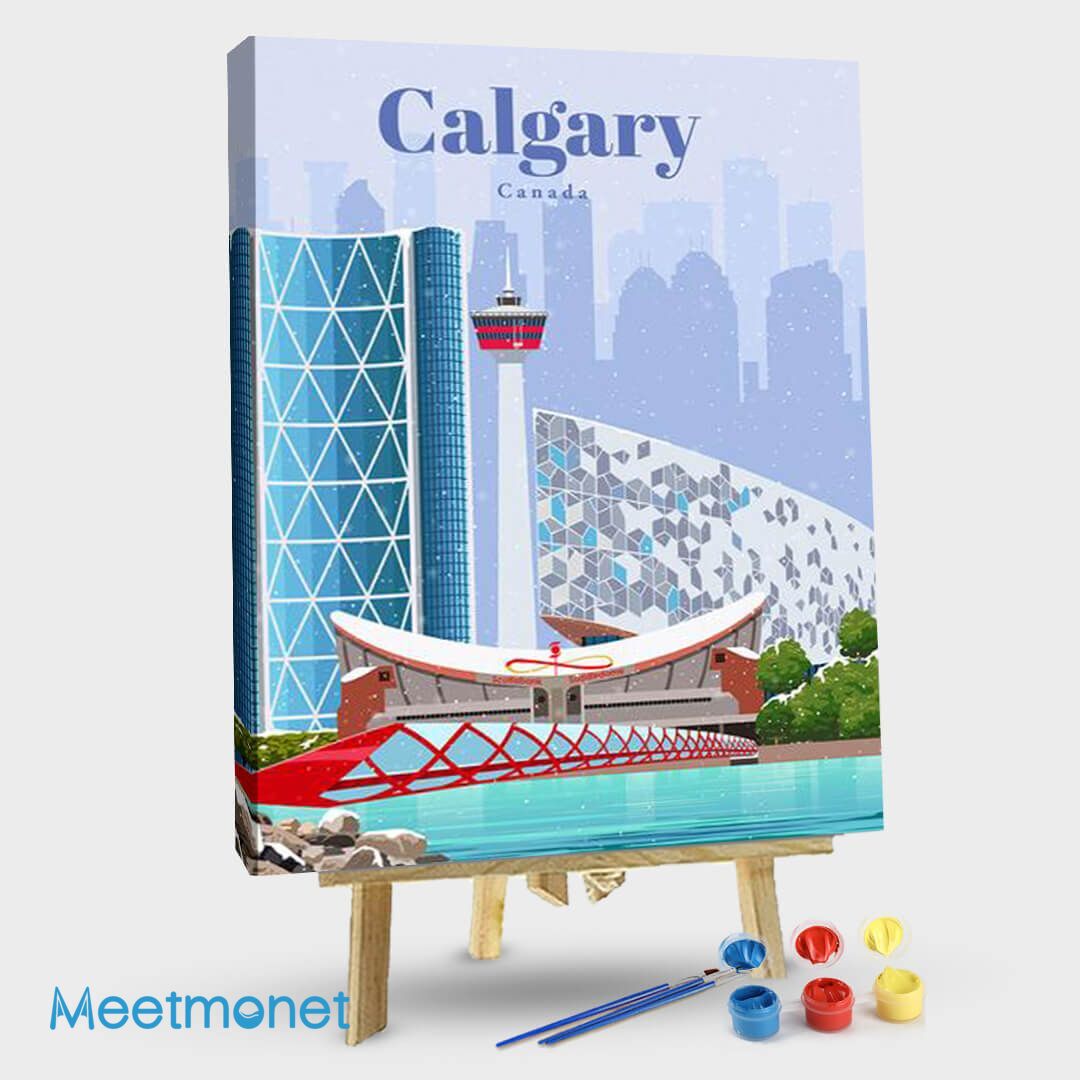 Calgary Travel Poster Poster Art Design