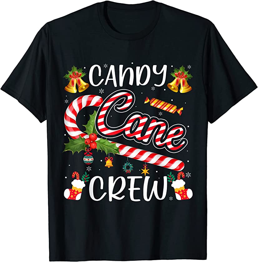 Candy Cane Crew Christmas Sweets Family Matching Costume T-Shirt