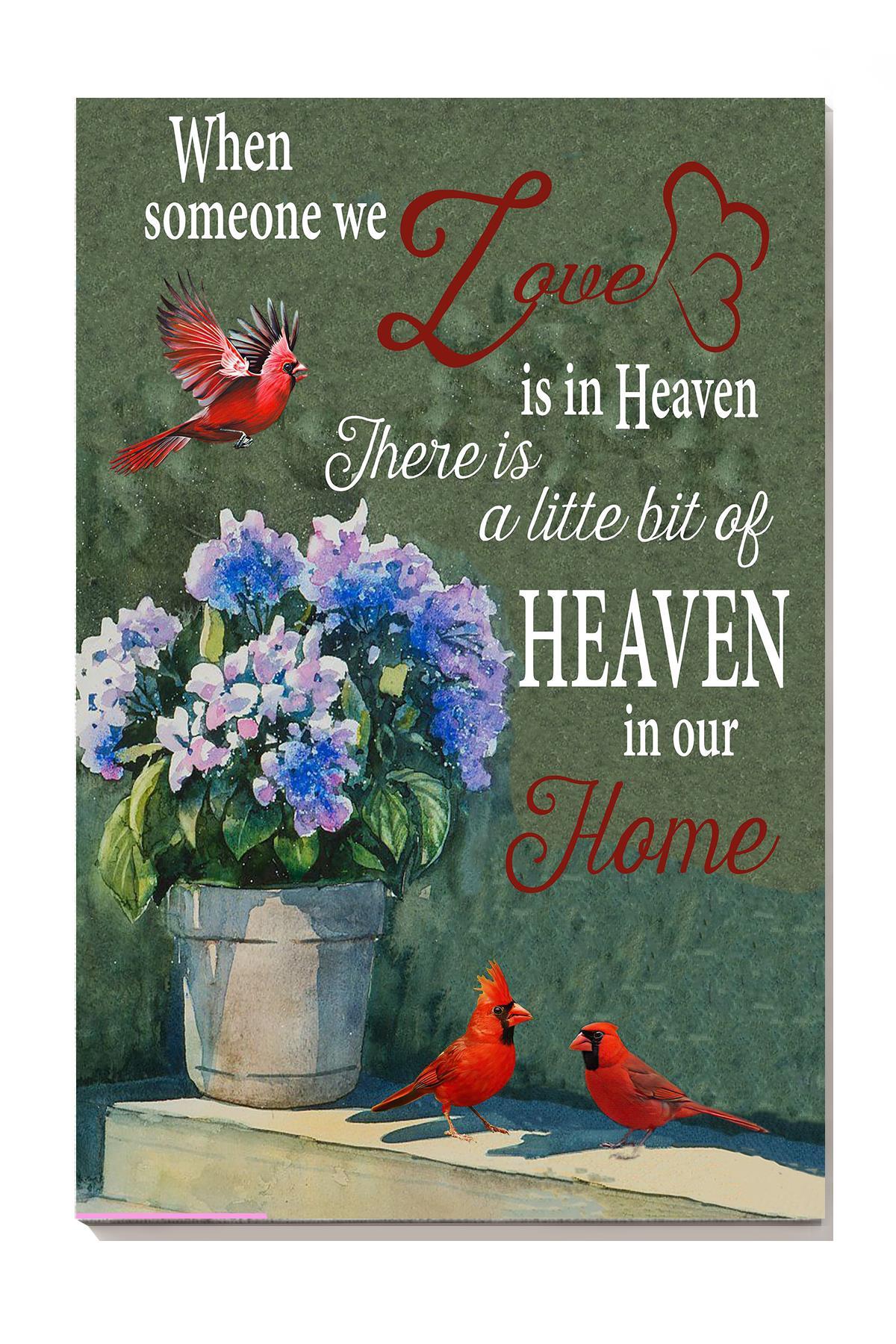 When Someone We Love Is In Heaven Memorial Quote Wall Art For Home Decor Memorial Day Canvas