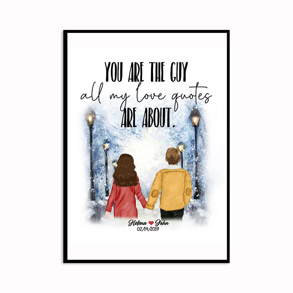 Custom Personalized hairstyle name Valentine’s day wall prints poster gift ideas for room him boyfriend husband her girlfriend wife couple – All My Love Quotes TY2212 – Personalizedwitch