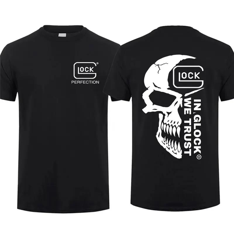 In Glock We Trust 2 Sided TShirt, Unisex Short Sleeve Casual Cotton, Top Menswear, Tactical Gear, Gun Lover, Crewneck, Gift for Him or Her Graphic Tee